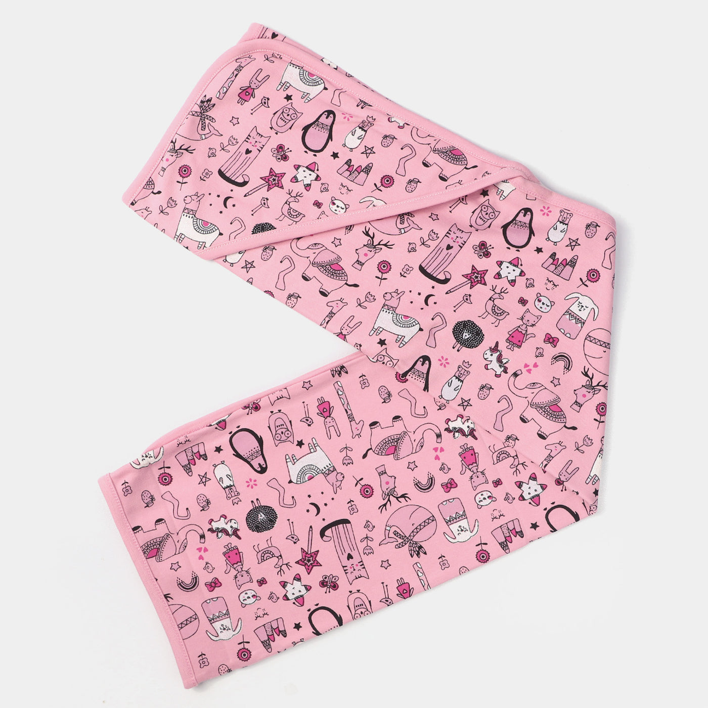 Infant Printed Wrapping Sheet | Pink