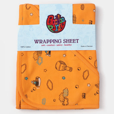 Infant Printed Wrapping Sheet | ORANGE