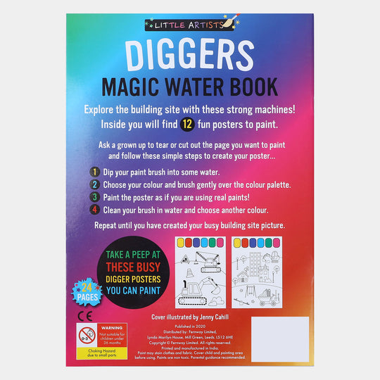 Little Artists Diggers Magic Water Book