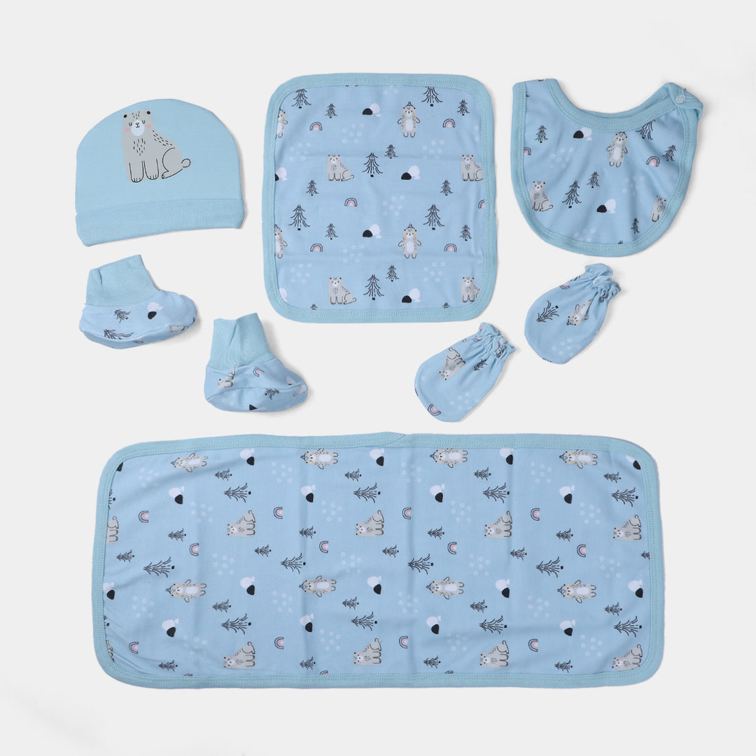 Infant Boys Cotton Set 9PCs Set Bear - Aqua