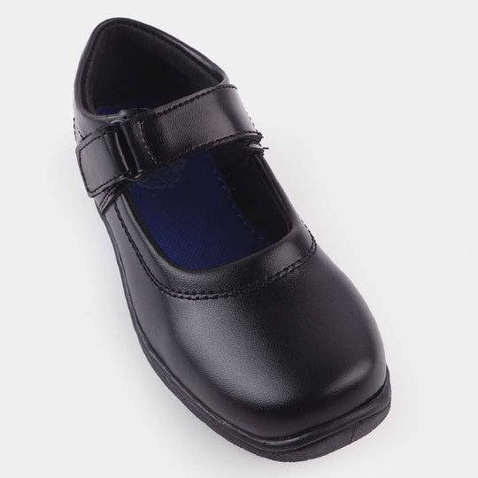 Girls School Shoes TS-11A-BLACK