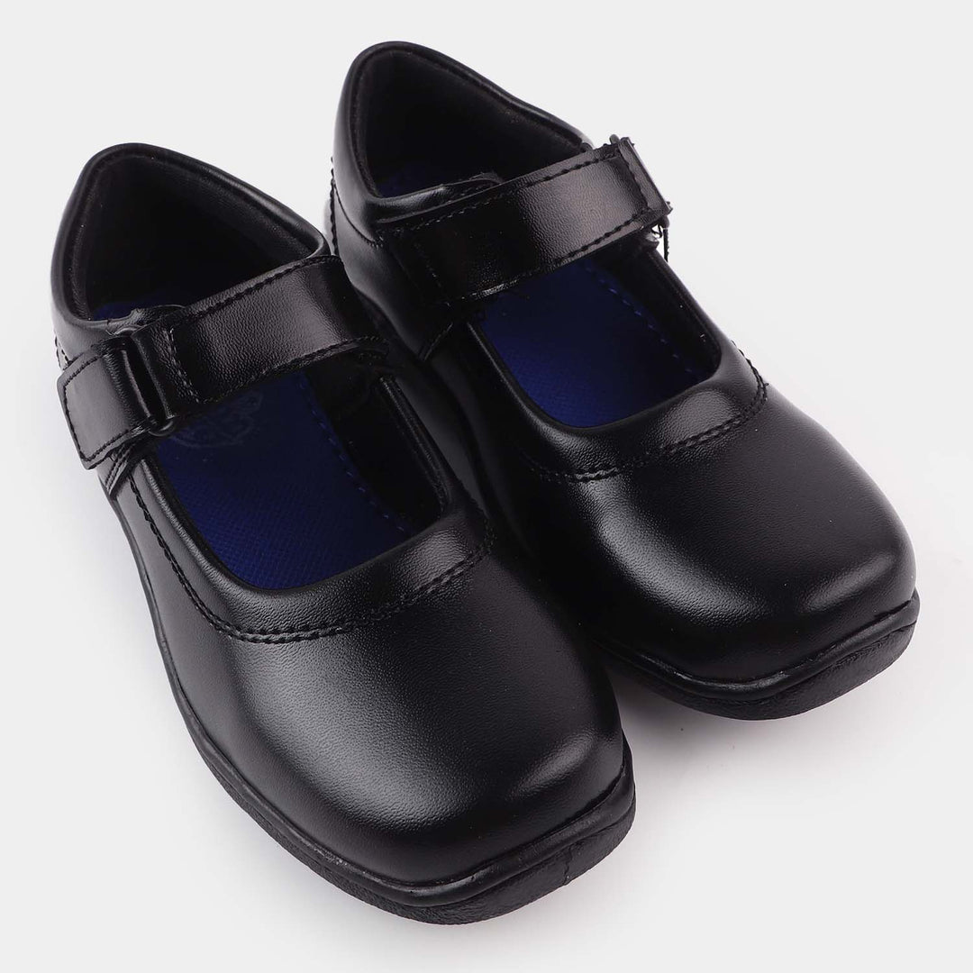 Girls School Shoes TS-11A-BLACK