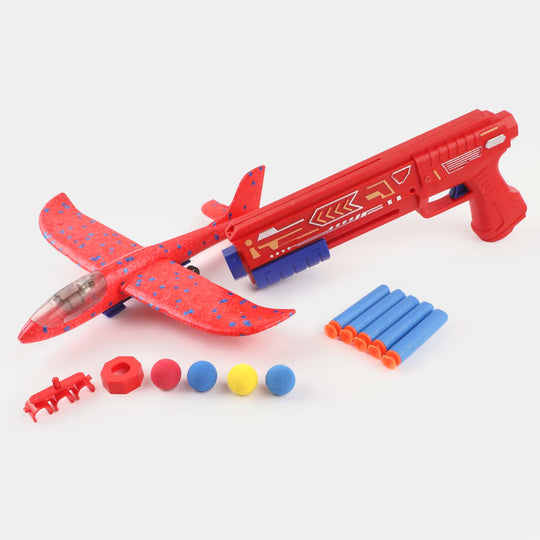 Ejection Aircraft Launcher Foam Plane- Red