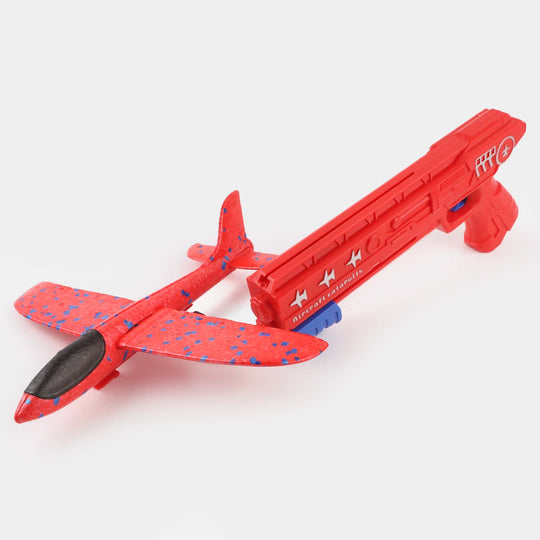 Glider Plane Foam Launcher Toy - Red