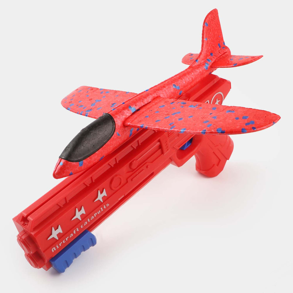 Glider Plane Foam Launcher Toy - Red