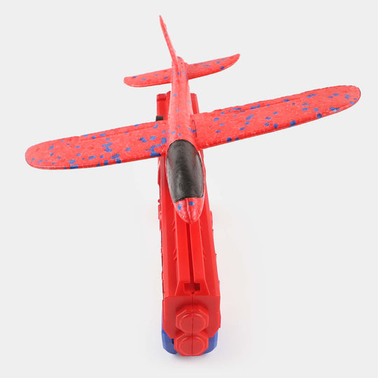 Glider Plane Foam Launcher Toy - Red