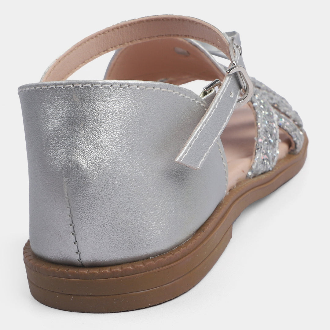 Girls Sandal 456-55-SILVER