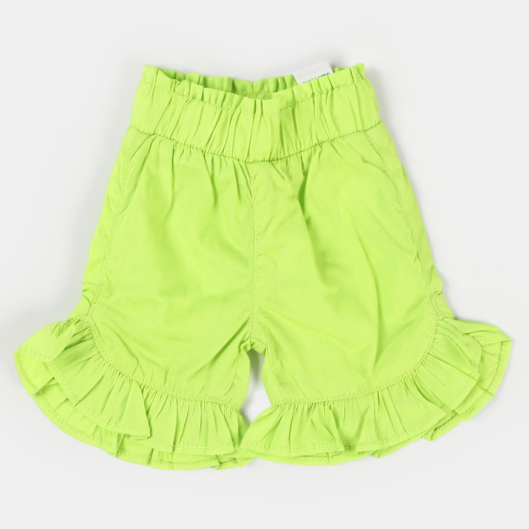 Infant Girls Cotton Short Neon Lace - Sharpe Green