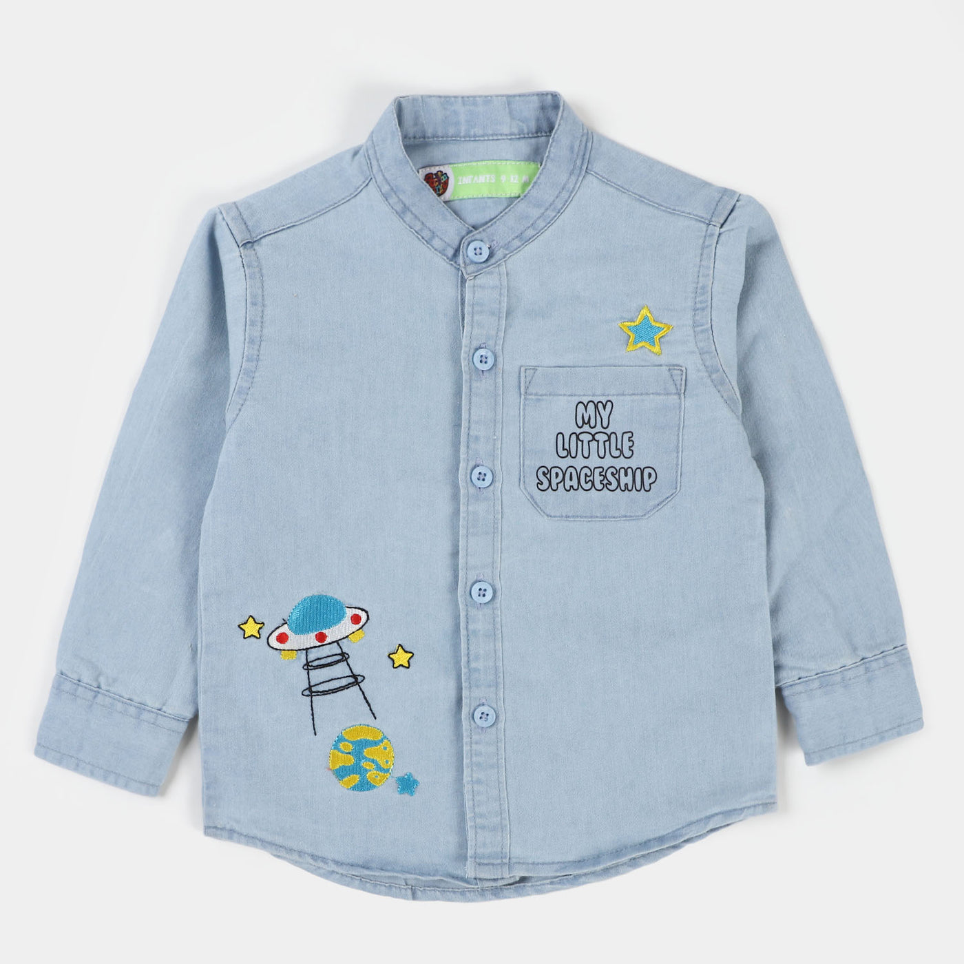 Infant Boys Casual Shirt Rifle Green - L/BLUE