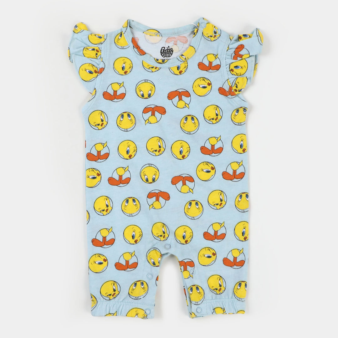 Infant Girls Knitted Romper Printed- Salt Water