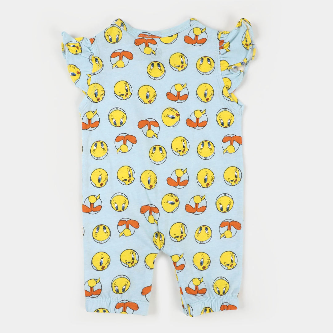 Infant Girls Knitted Romper Printed- Salt Water