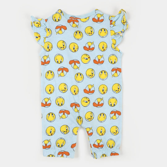 Infant Girls Knitted Romper Printed- Salt Water