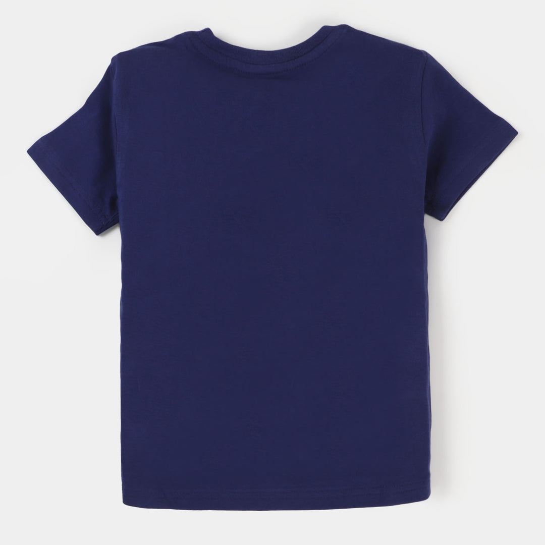 Boys Cotton T-Shirt T-REX - Navy Blue