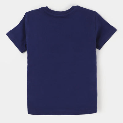 Boys Cotton T-Shirt T-REX - Navy Blue