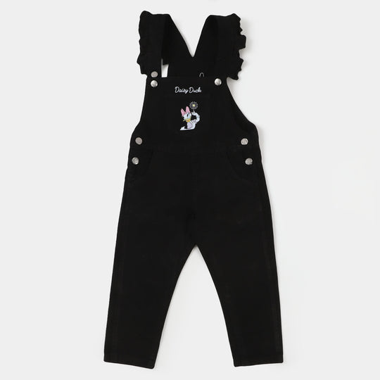 Girls Cotton Over All Duck - BLACK