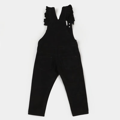 Girls Cotton Over All Duck - BLACK