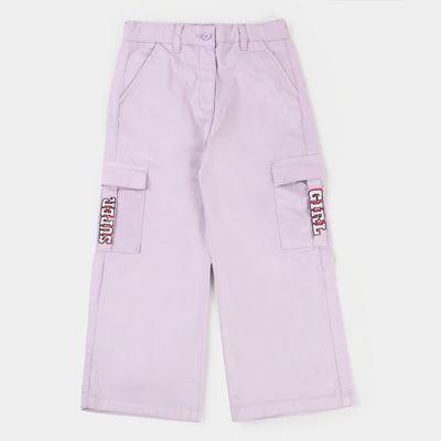 Teens Girls Cotton Pant Super Girl - Lilac