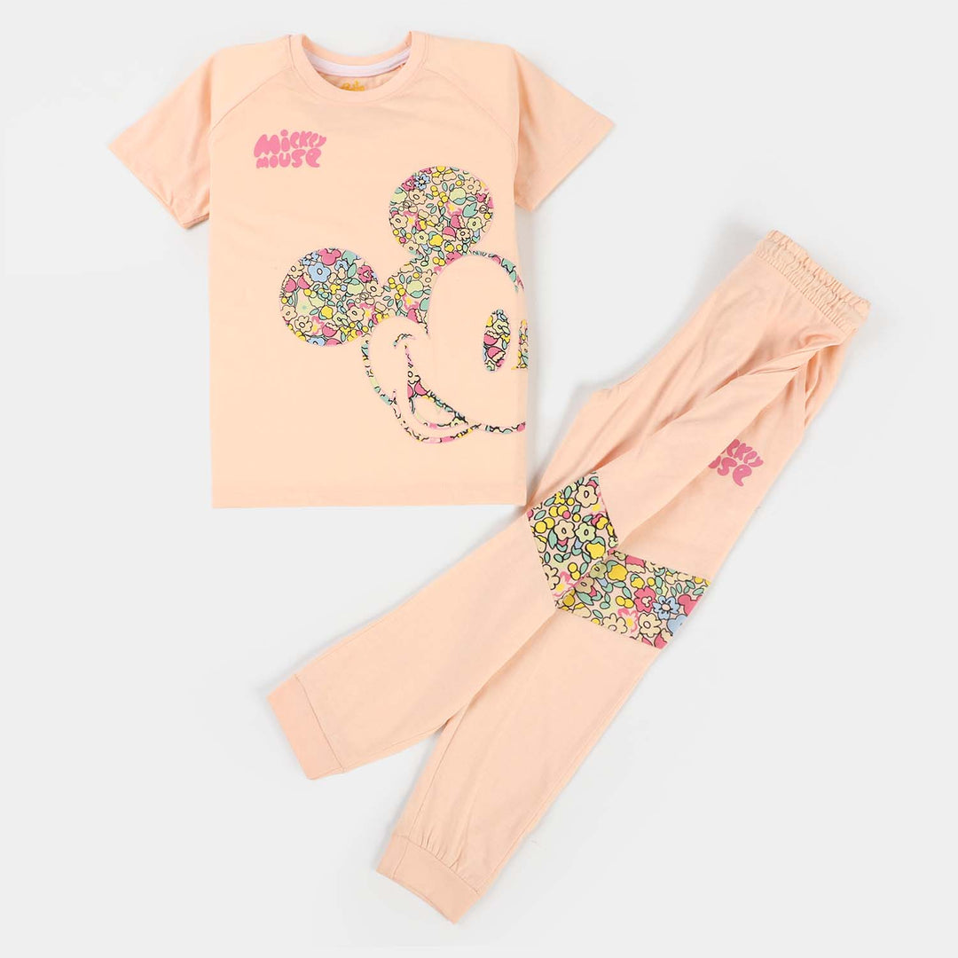 Girls 2 Piece Suit Character - Light Pink