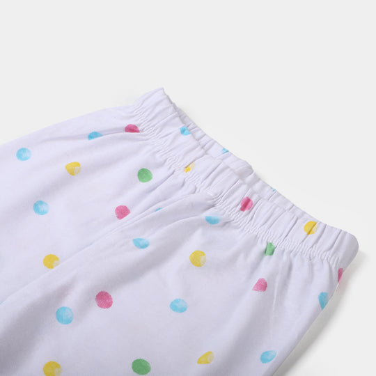 Girls Tights Polka Dots - B.White