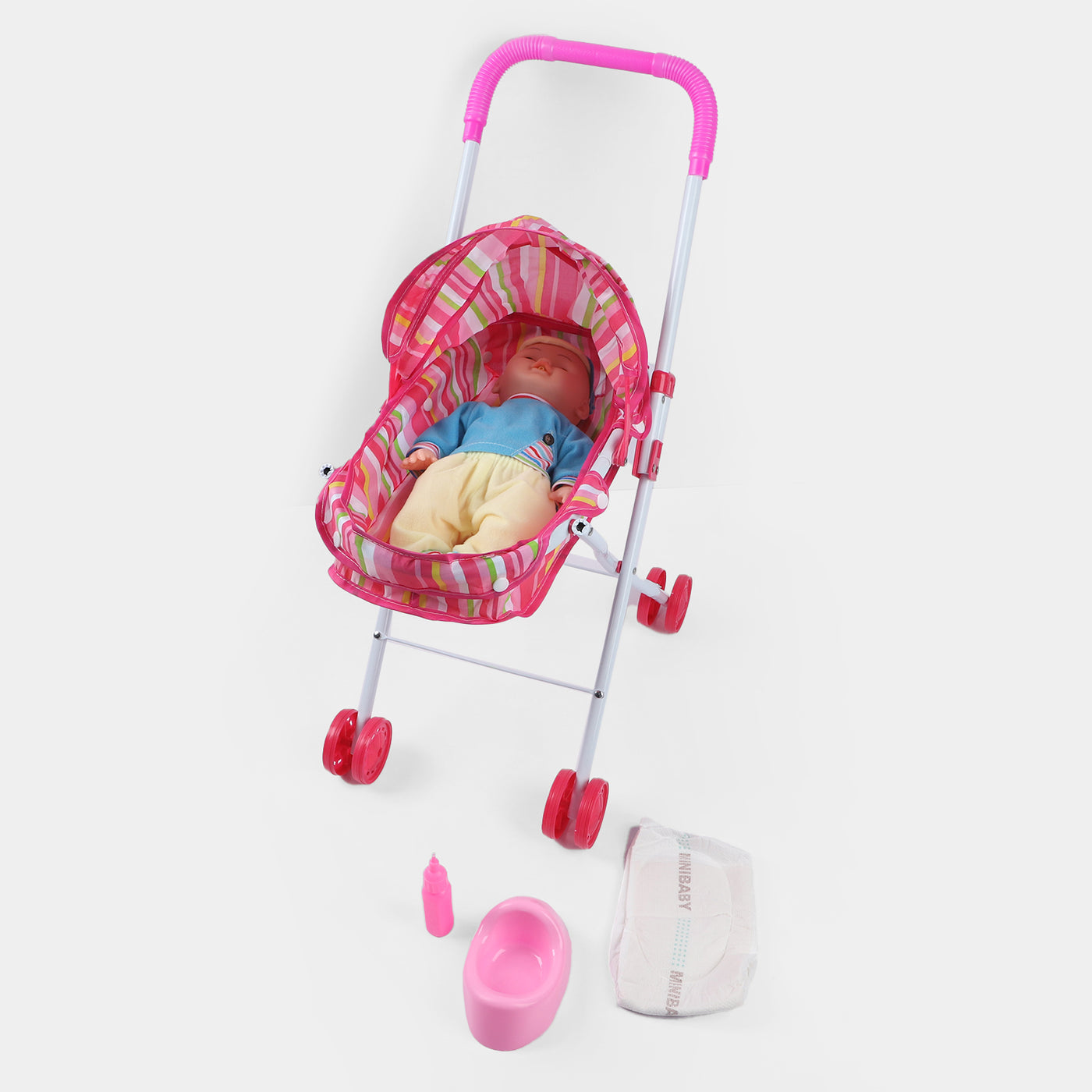 Baby Stroller With Boy Doll For Kids