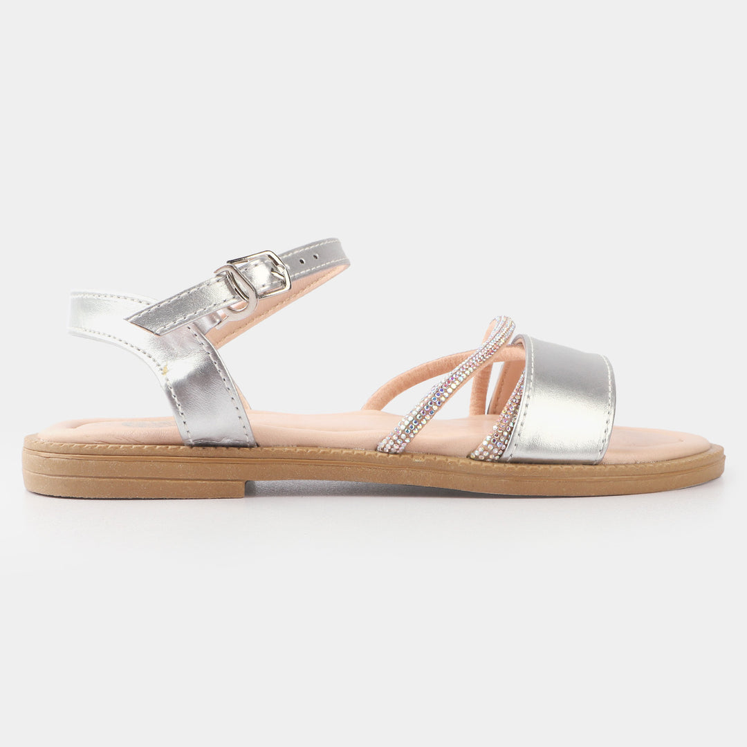 Girls Sandal 456-60-SILVER