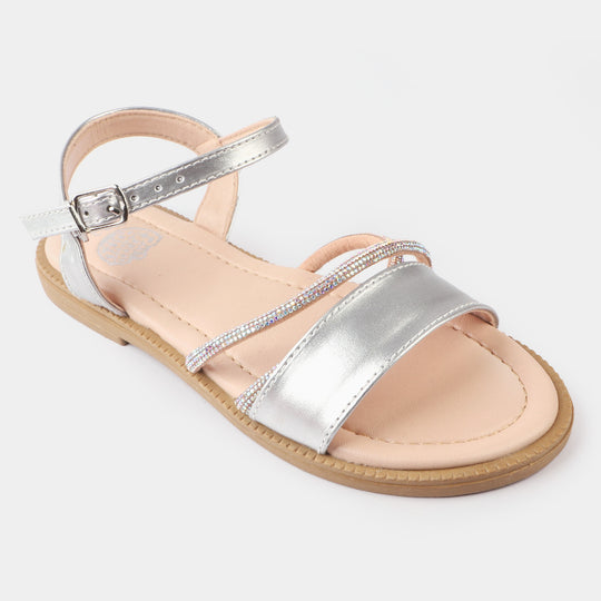 Girls Sandal 456-60-SILVER