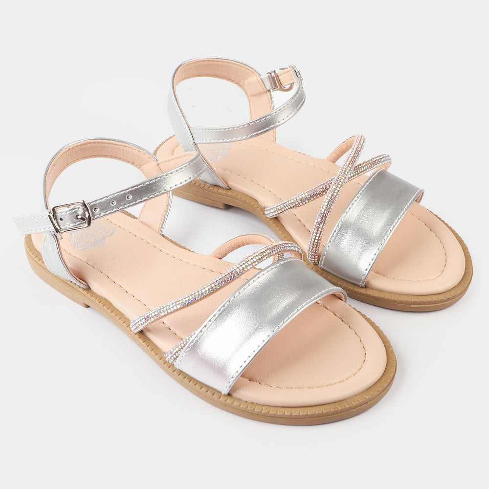 Girls Sandal 456-60-SILVER