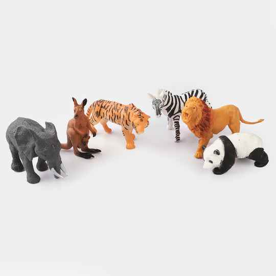 Wild Safari Animals 6PCs For Kids