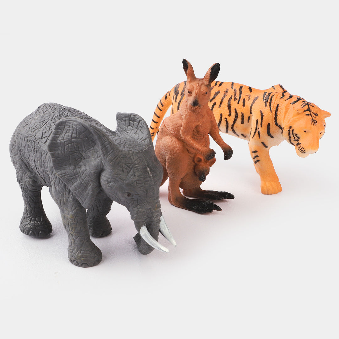 Wild Safari Animals 6PCs For Kids