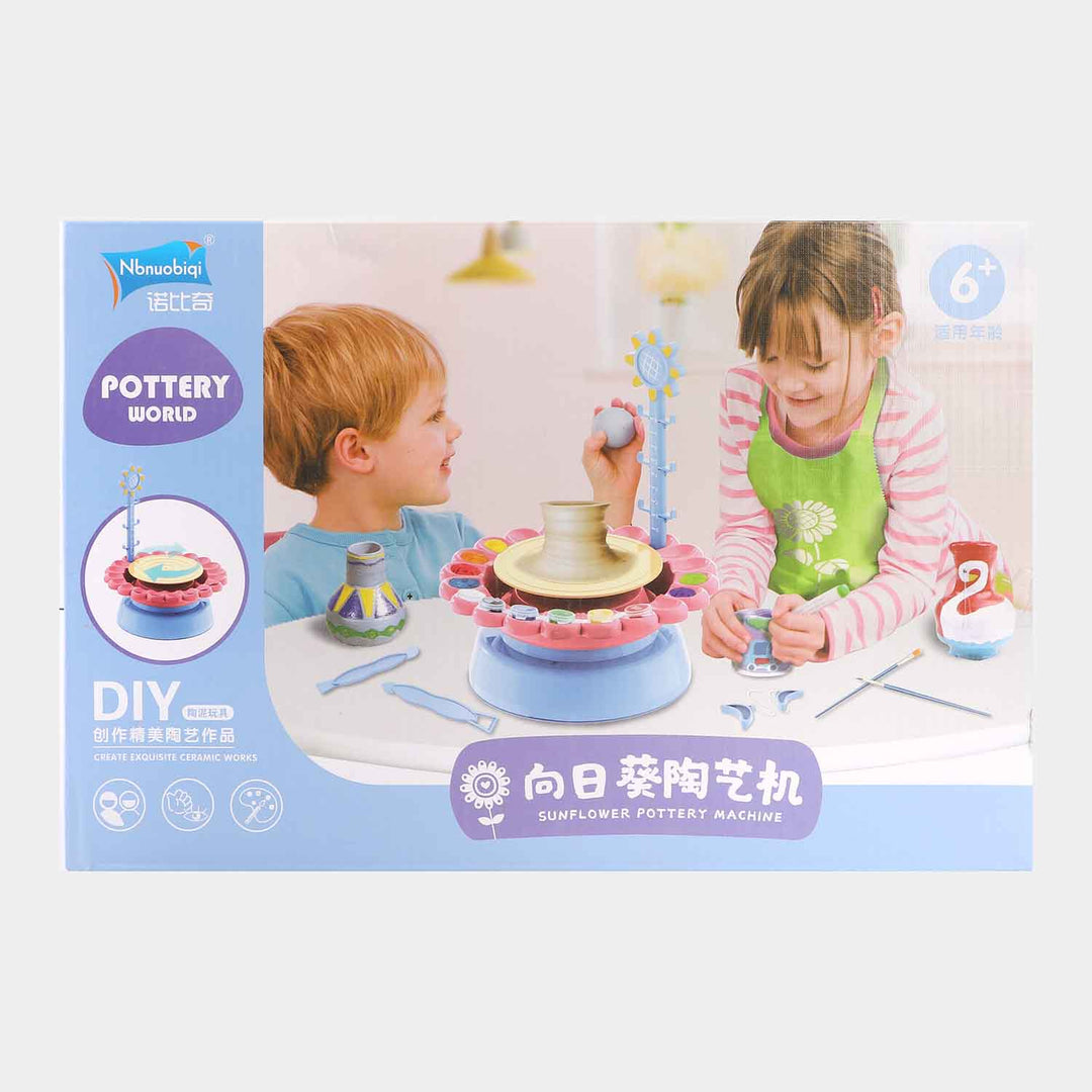 Electric Sunflower Pottery Machine For Kids