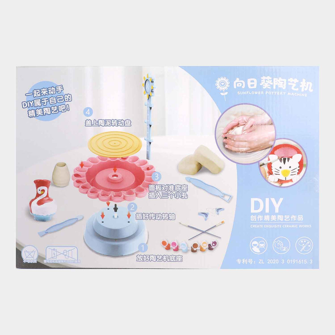 Electric Sunflower Pottery Machine For Kids