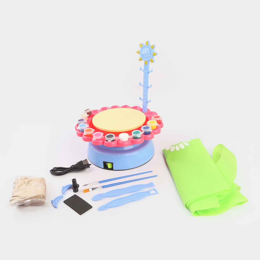 Electric Sunflower Pottery Machine For Kids