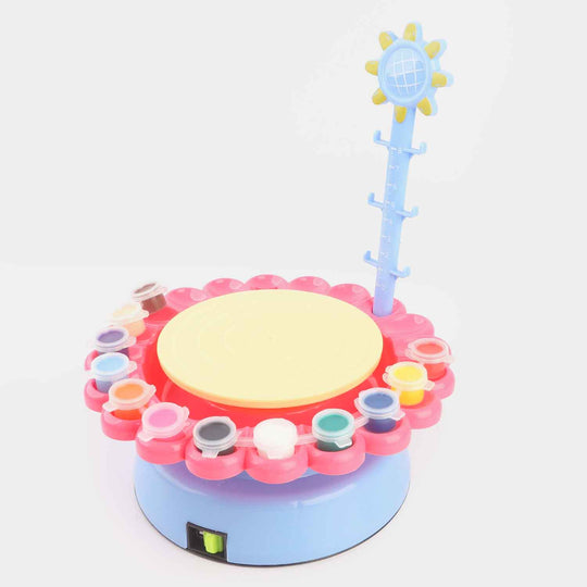 Electric Sunflower Pottery Machine For Kids