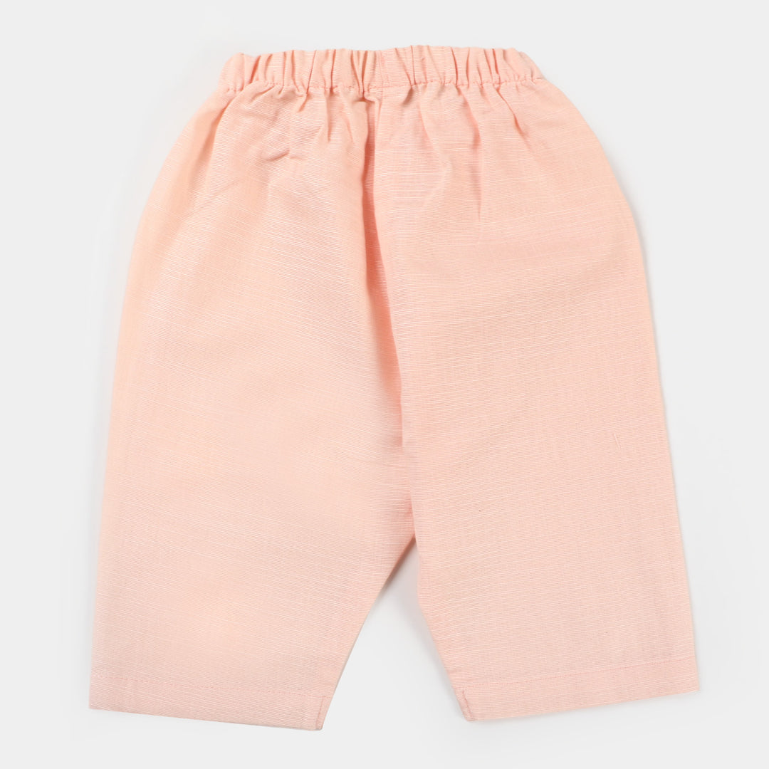Infant Boys Cotton 3PCs Suit - Light Peach