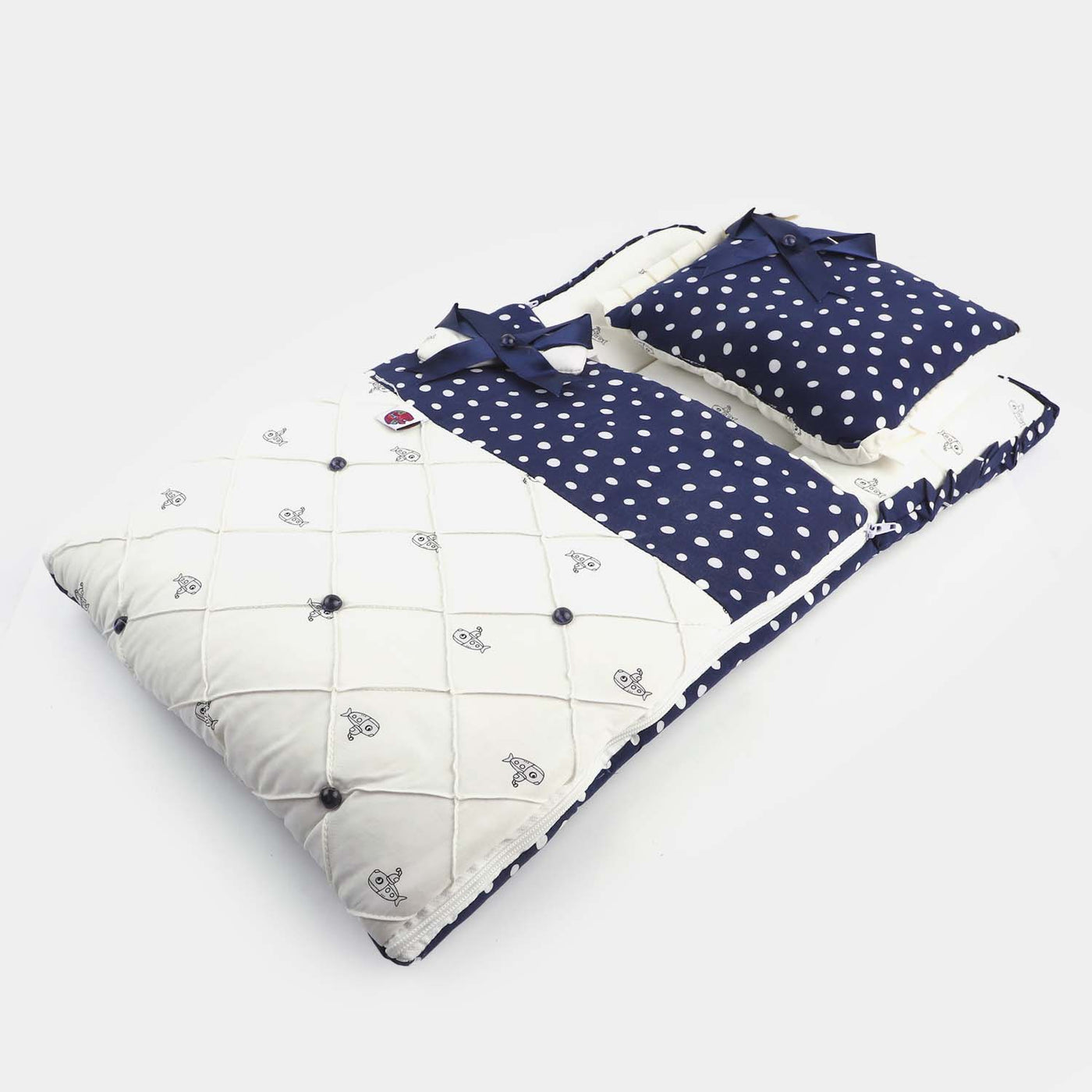 Baby Carry Nest Fancy With Pillow Blue