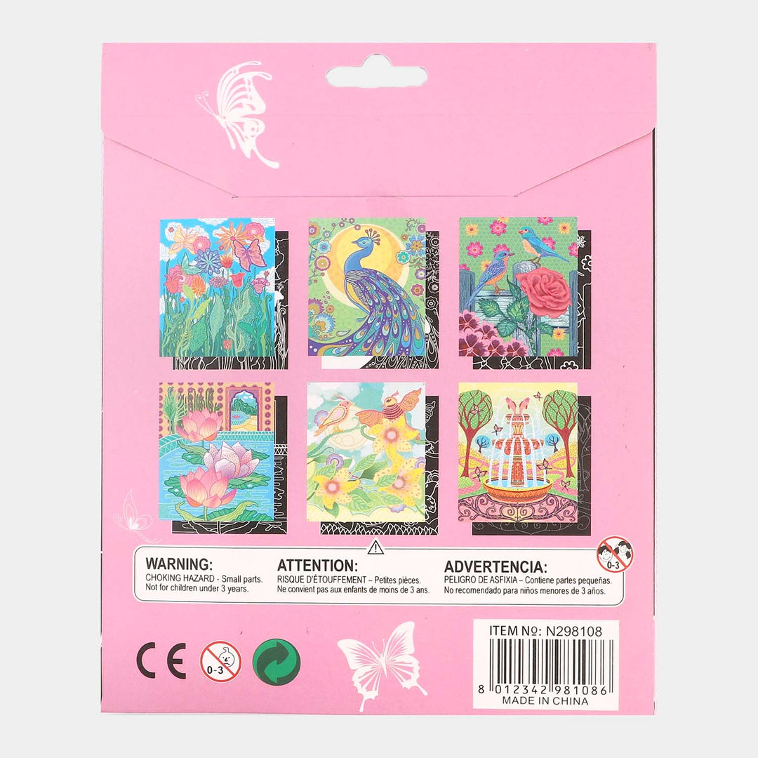 Scratch Art Sketch 6PCs Card For Kids