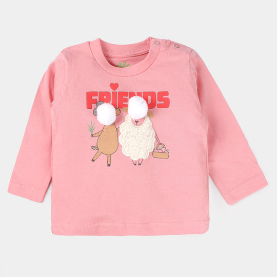 Infant Girls Cotton T-Shirt Friends-Quartz Pin