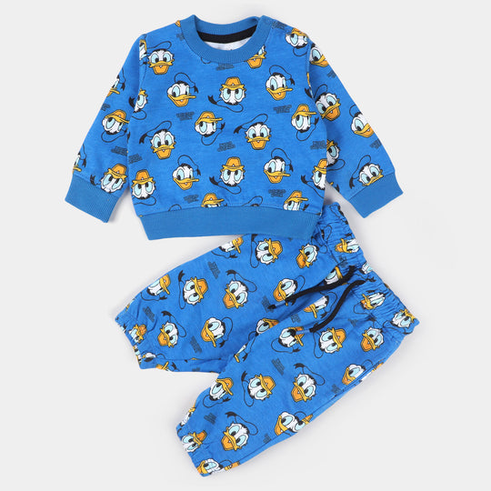 Infant Girls Fleece Knitted Suit Character -D.Blue