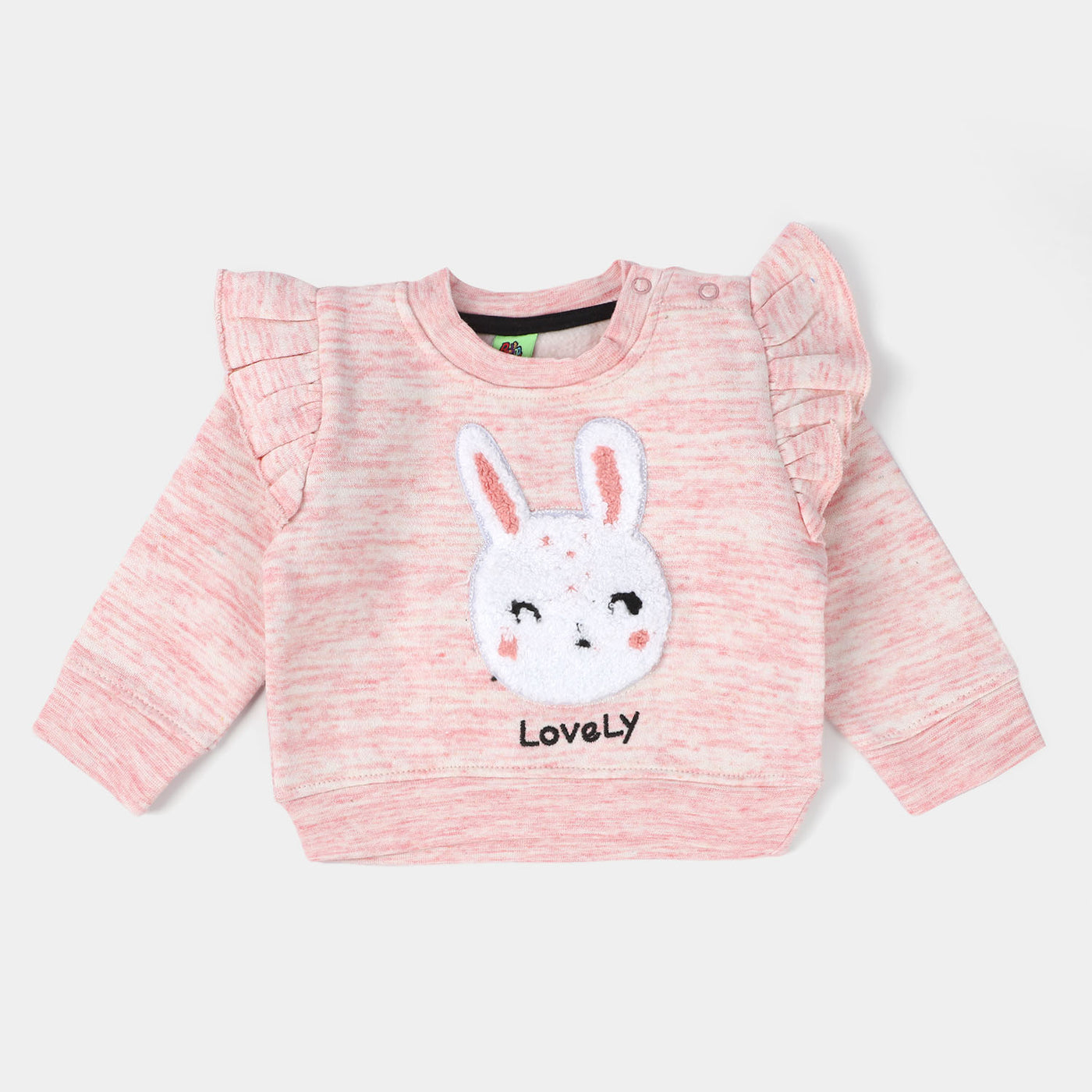 Infant Girls Fleece Knitted Suit Lovely-P.Melange