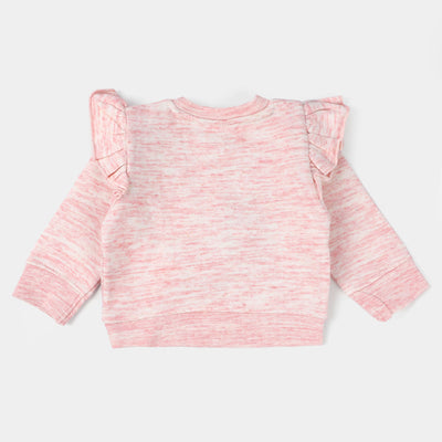 Infant Girls Fleece Knitted Suit Lovely-P.Melange