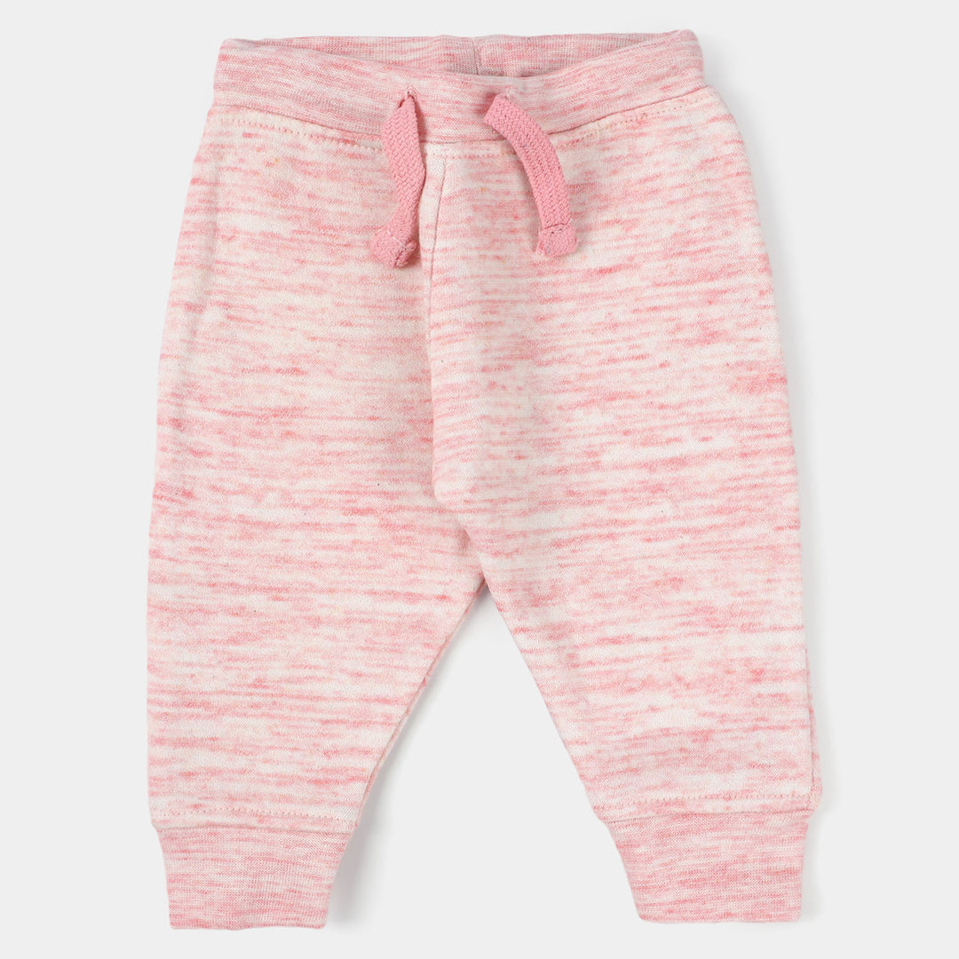Infant Girls Fleece Knitted Suit Lovely-P.Melange