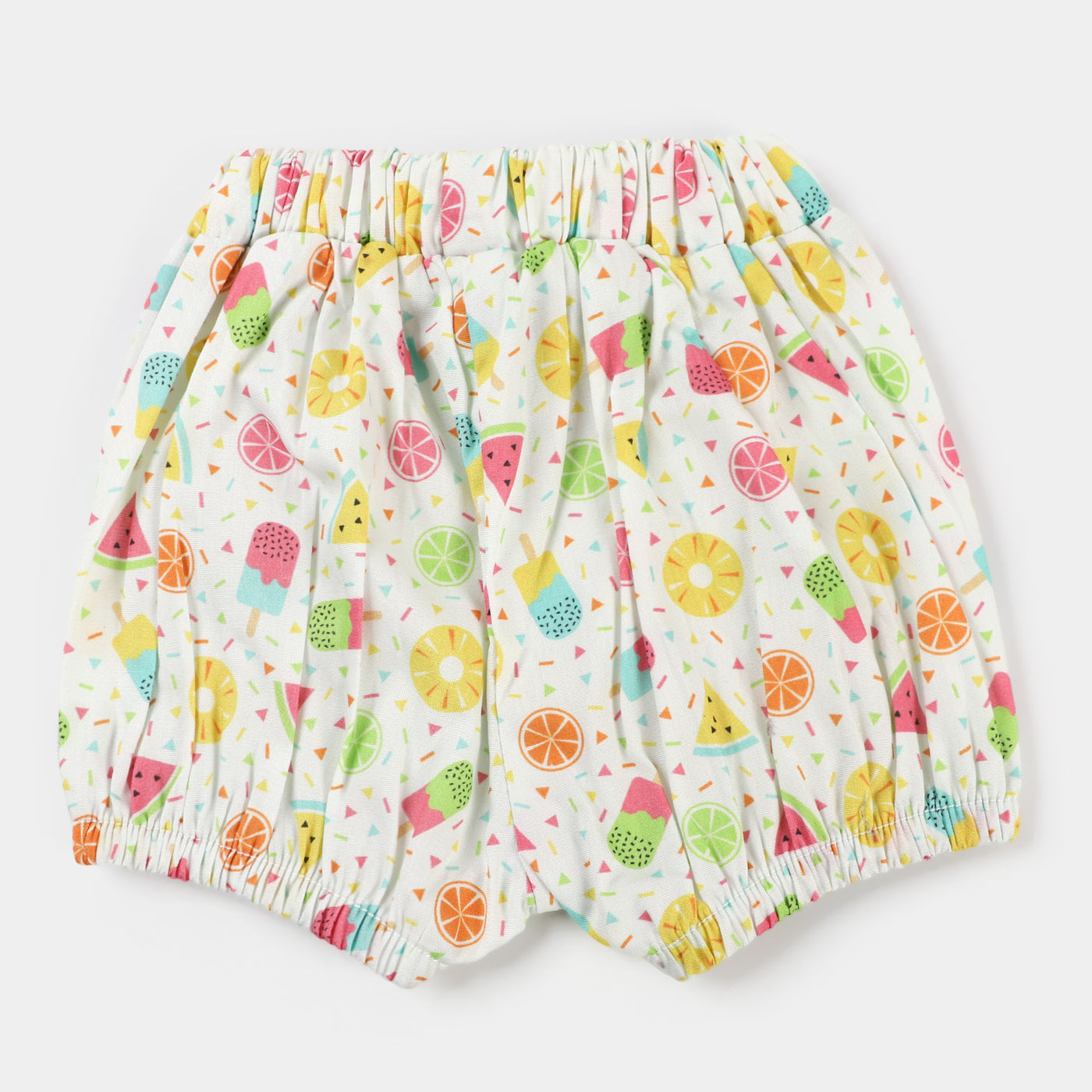 Infant Girls Woven Suit Ice Cream - White