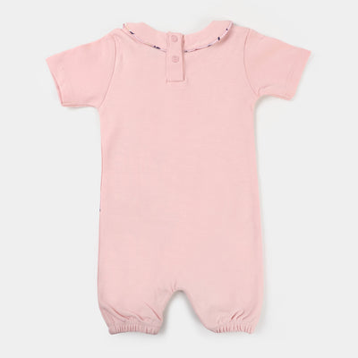 Infant Girls Knitted Romper Five Hearts - Pink Marsh