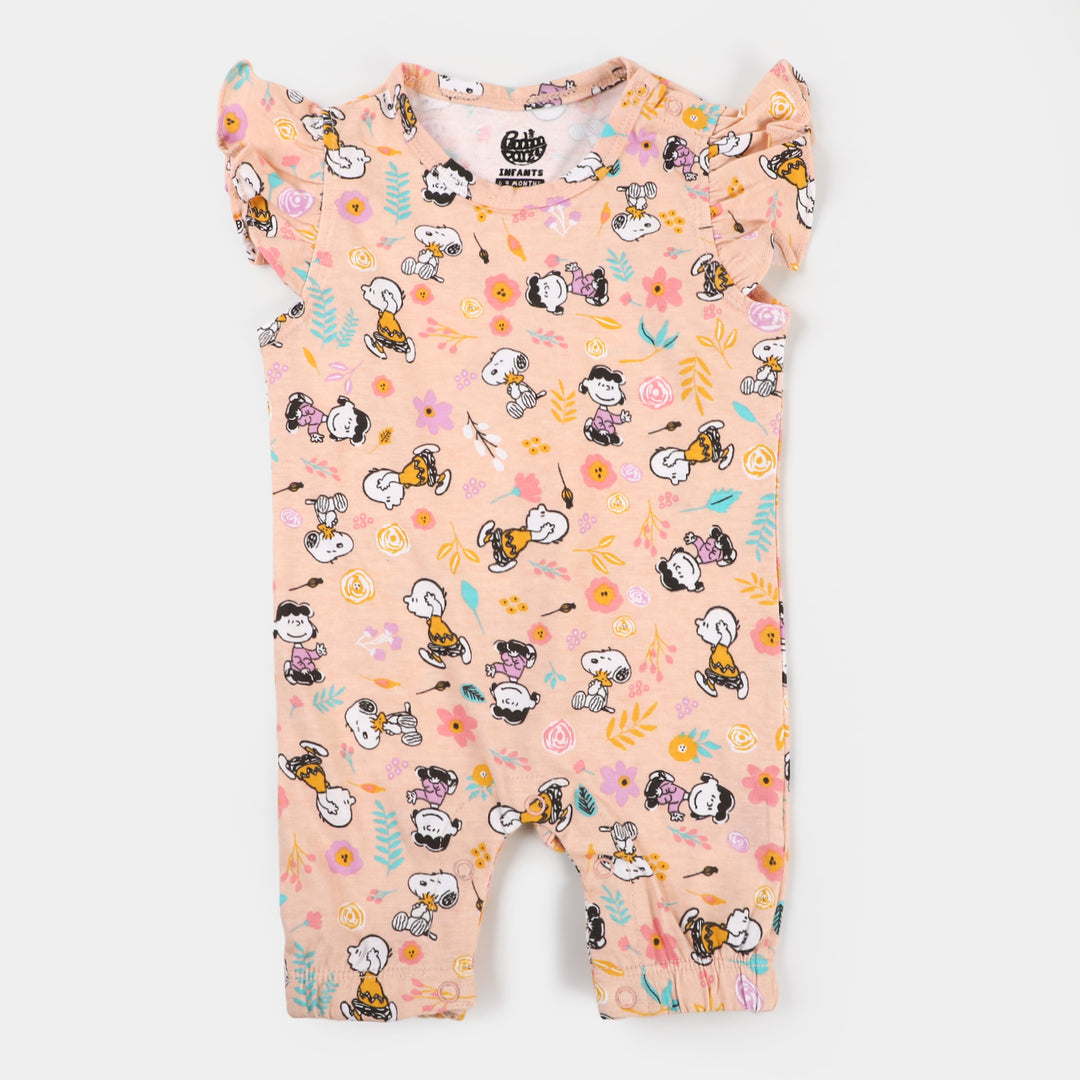 Infant Girls Knitted Romper Printed - S-Shell