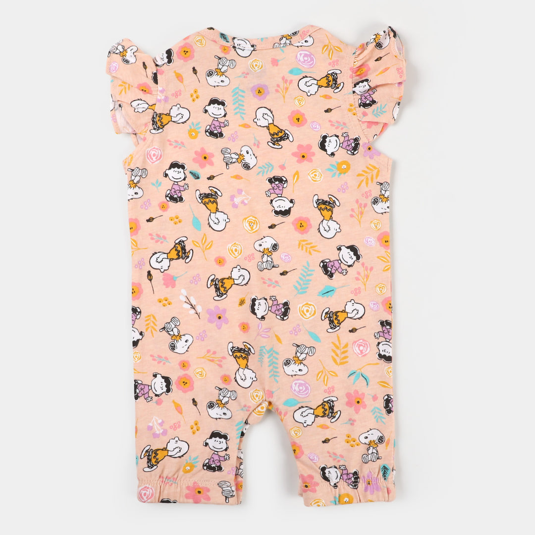 Infant Girls Knitted Romper Printed - S-Shell