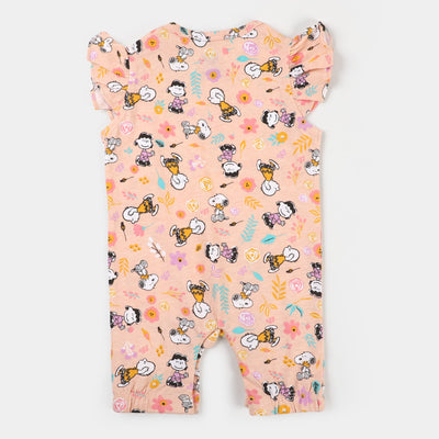 Infant Girls Knitted Romper Printed - S-Shell