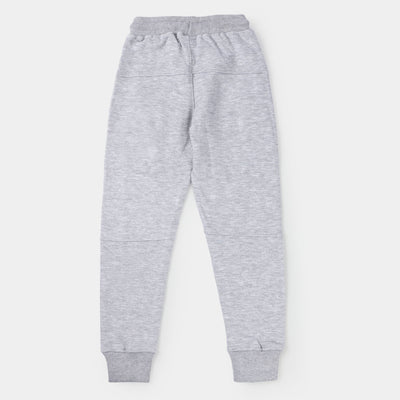 Boys Fleece Terry and Fleece Pajama Athletic-H-Grey