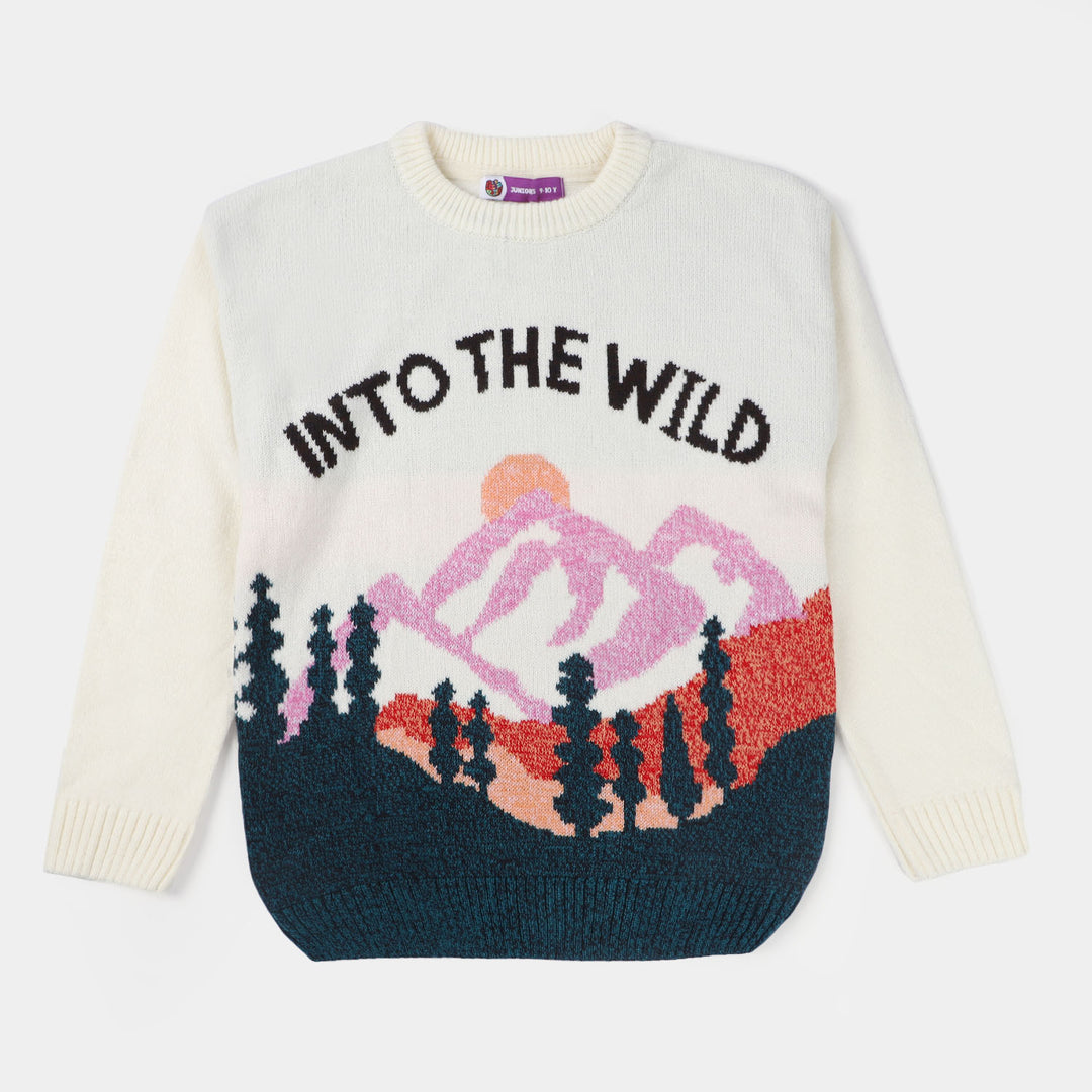 Girls Knitted Sweater -Multi