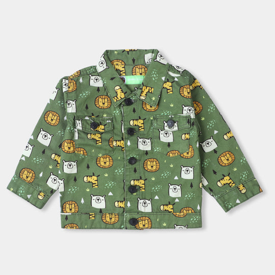 Infant Boys Cotton Co-Ord 2PC Set Animals-Green