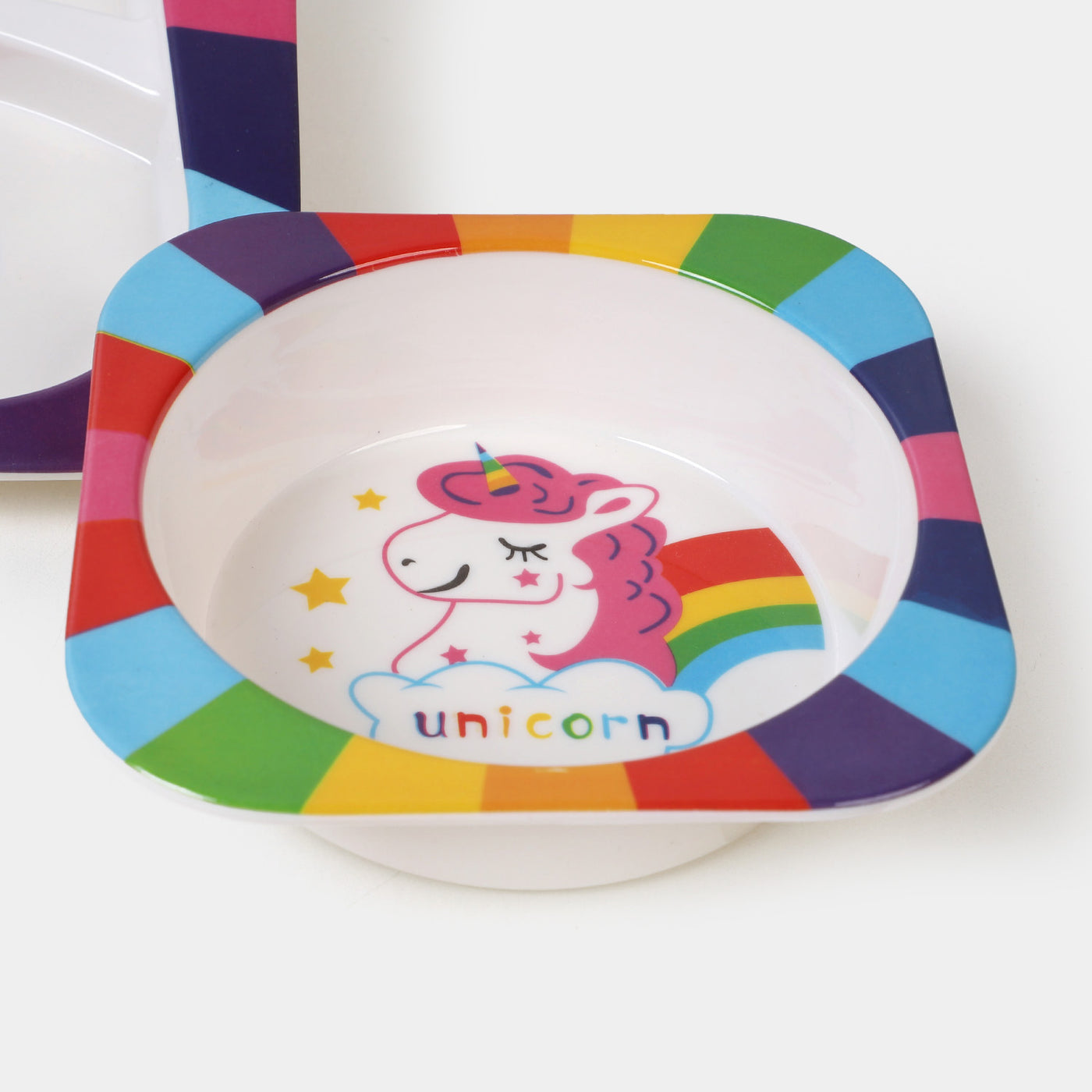 Baby Feeding Bowl Plate Dishes Fork Spoon Cup 5Pcs/Set - Unicorn